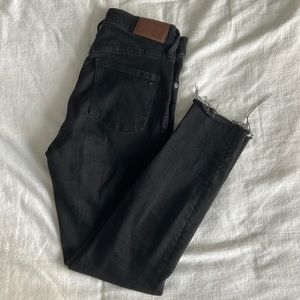 Madewell black button fly 9” high rise skinny